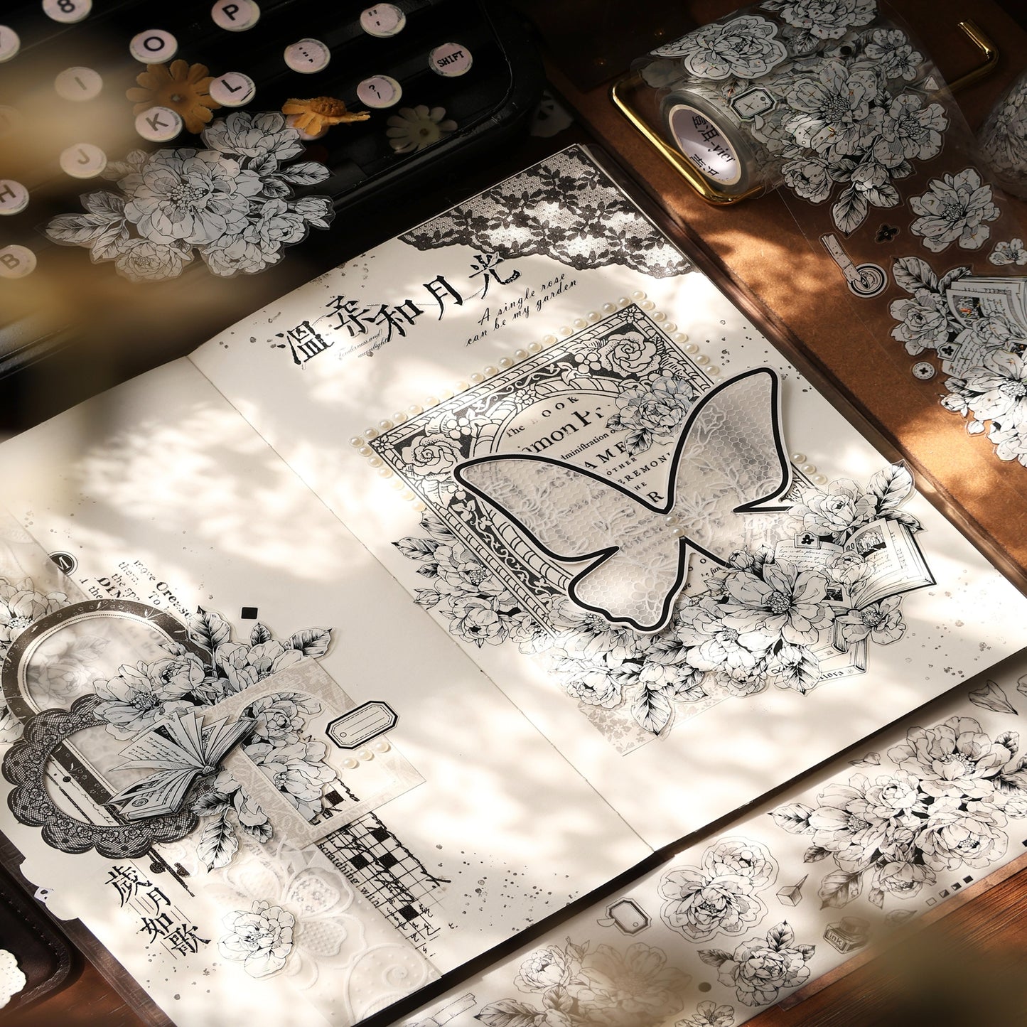 YiEr Vol16【Flower Language Collection】Floral Washi Tape and PET Stickers