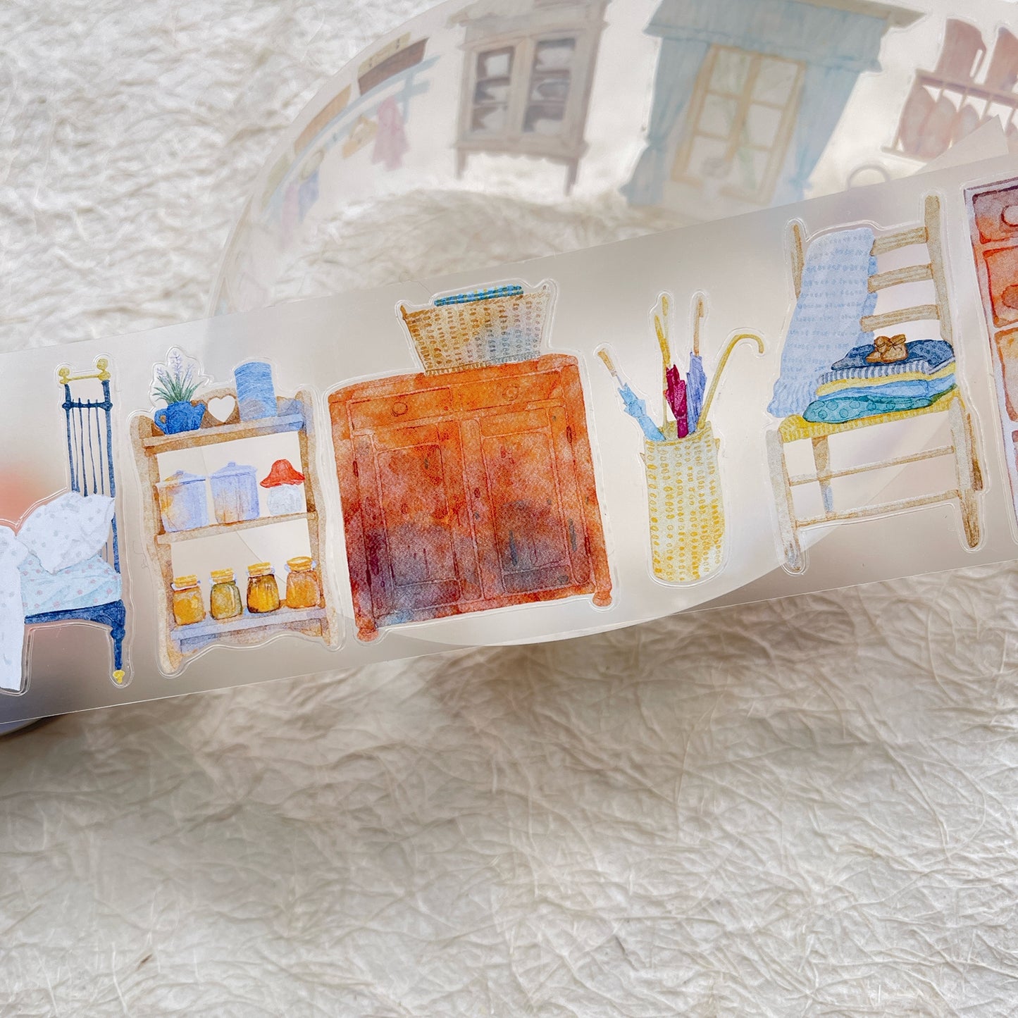 NuNu(DingDing) Vol1【N03 Leave a Blank Space in Life】Salt Style Washi/PET Tape Stickers,for Scrapbook Supplies,Scrapbook Tape Stickers,Junk Journal Supplies