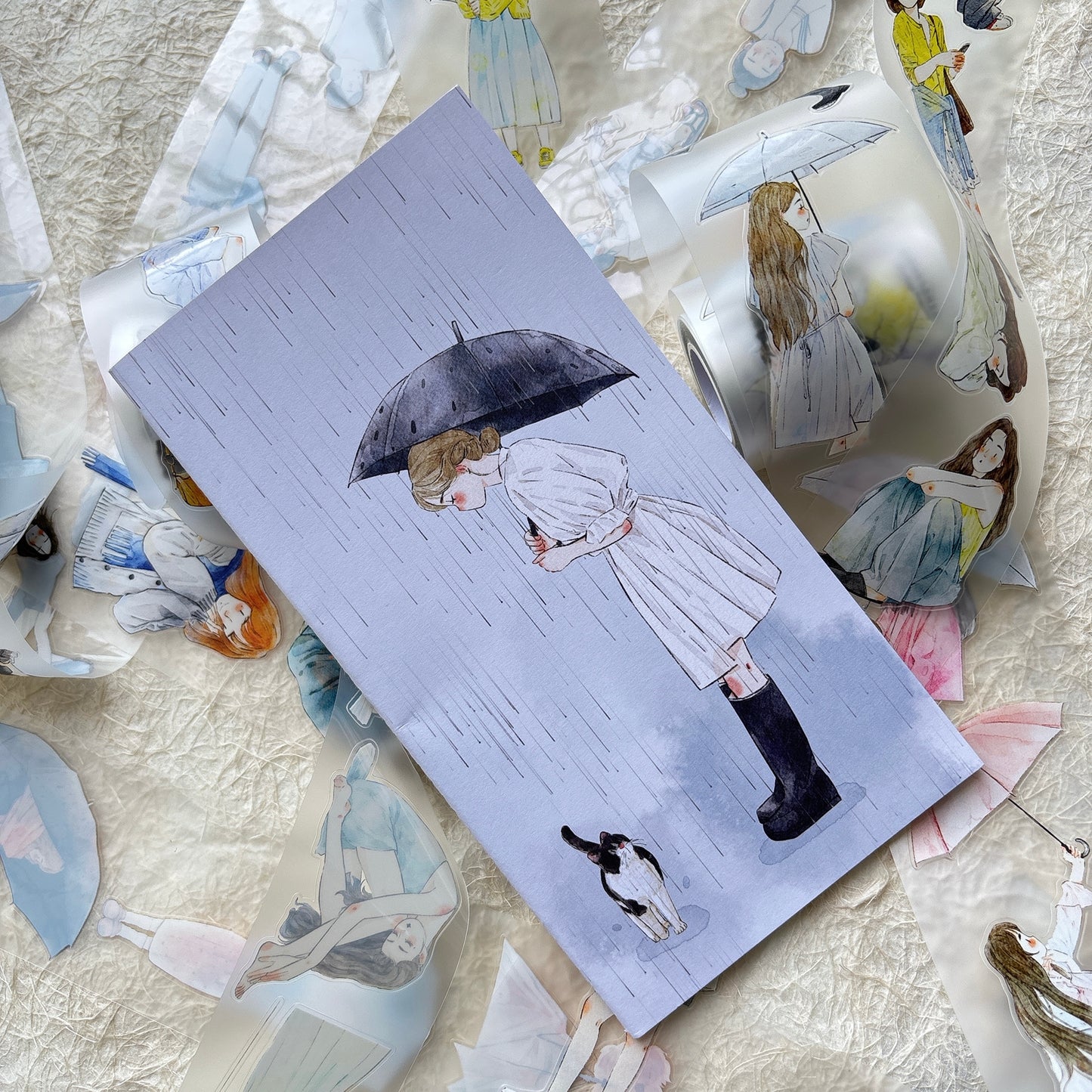 DingDing Vol14【10 Pcs 21x11cm,0.7kg TN Notebook】,Washi Sticker Book,Passport, Blank Inner Pages,for Junk Journal,Journaling,Scrapbooking