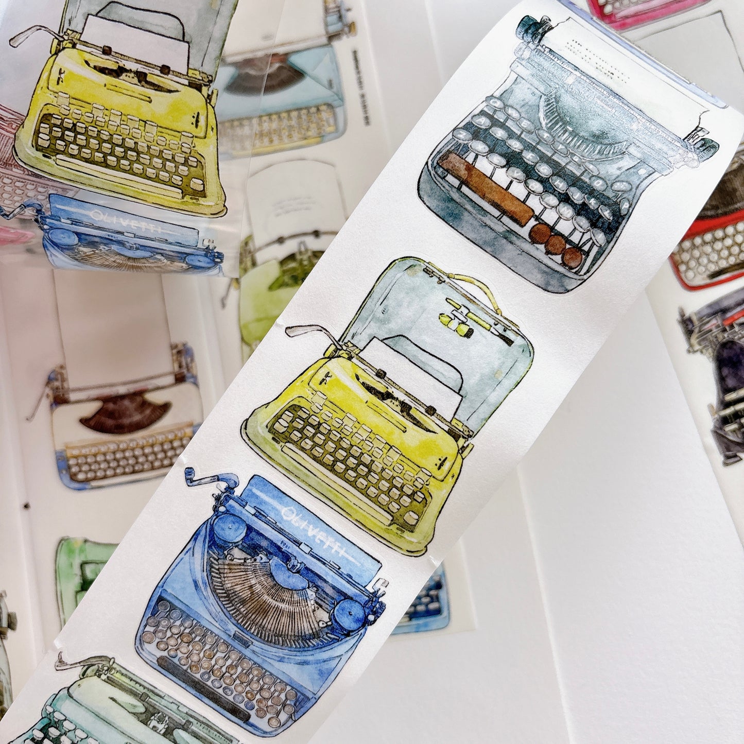 Seahorse Forest Vol11【A64#Tap-tap】Vintage Printer Original Design Pre-Cut Washi/PET Tape Stickers,for Scrapbook Supplies,Junk Journal Supplies