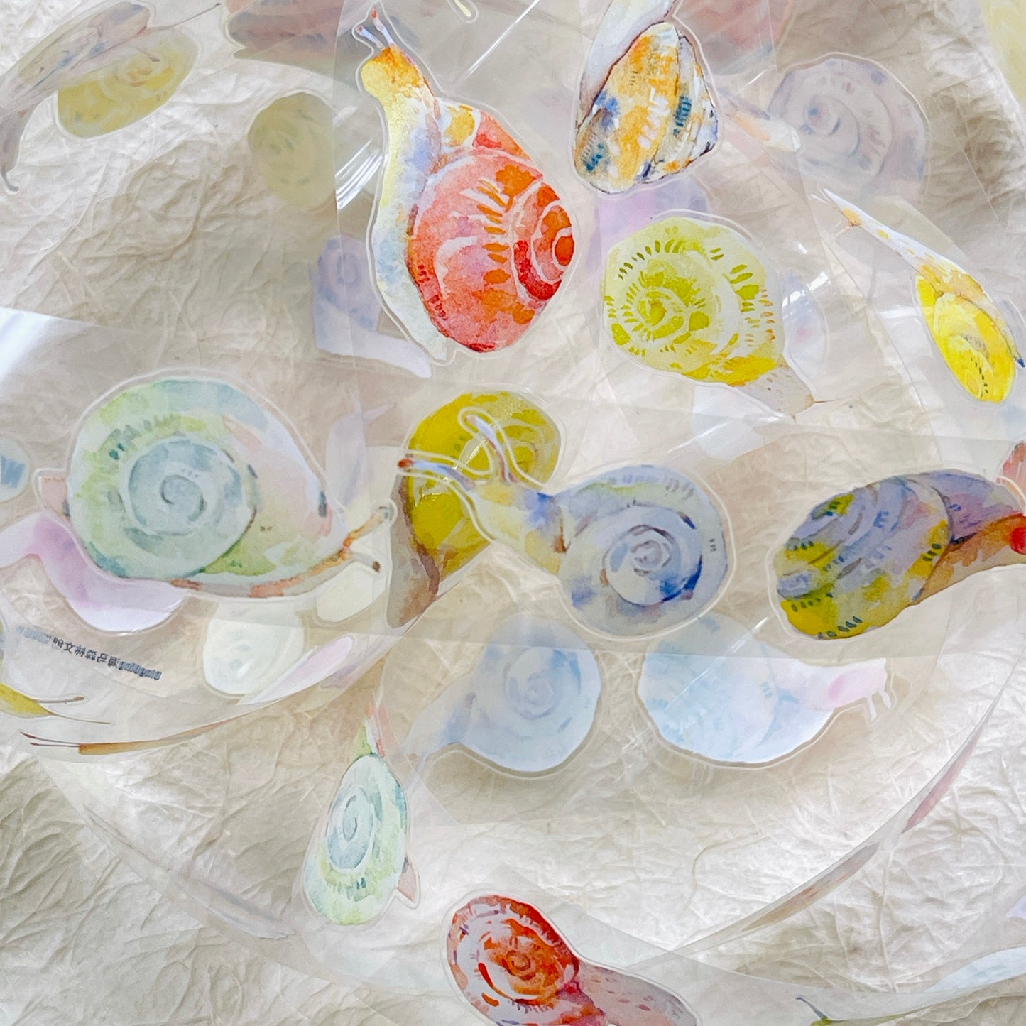 NuNu(DingDing) Vol1【N04 Snail】Salt Style Washi/PET Tape Stickers,for Scrapbook Supplies,Scrapbook Tape Stickers,Junk Journal Supplies