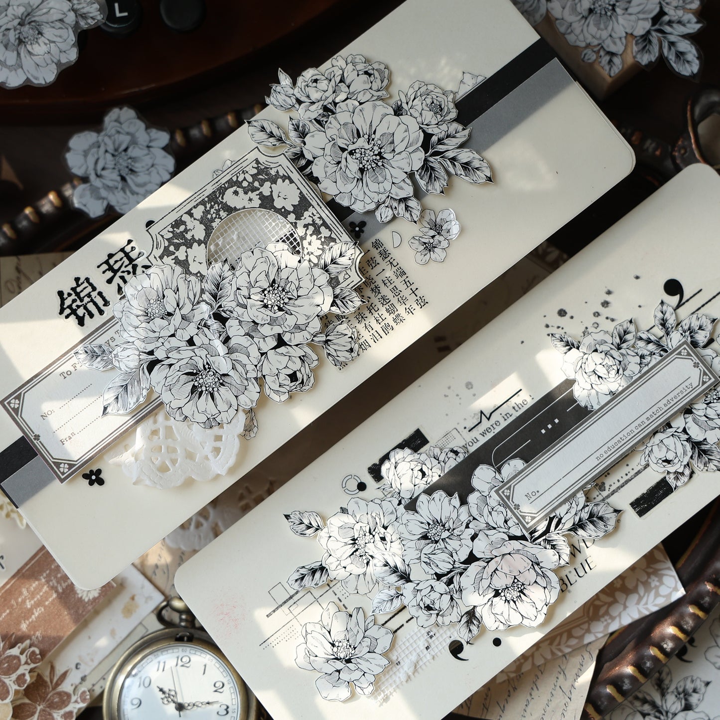 YiEr Vol16【Flower Language Collection】Floral Washi Tape and PET Stickers