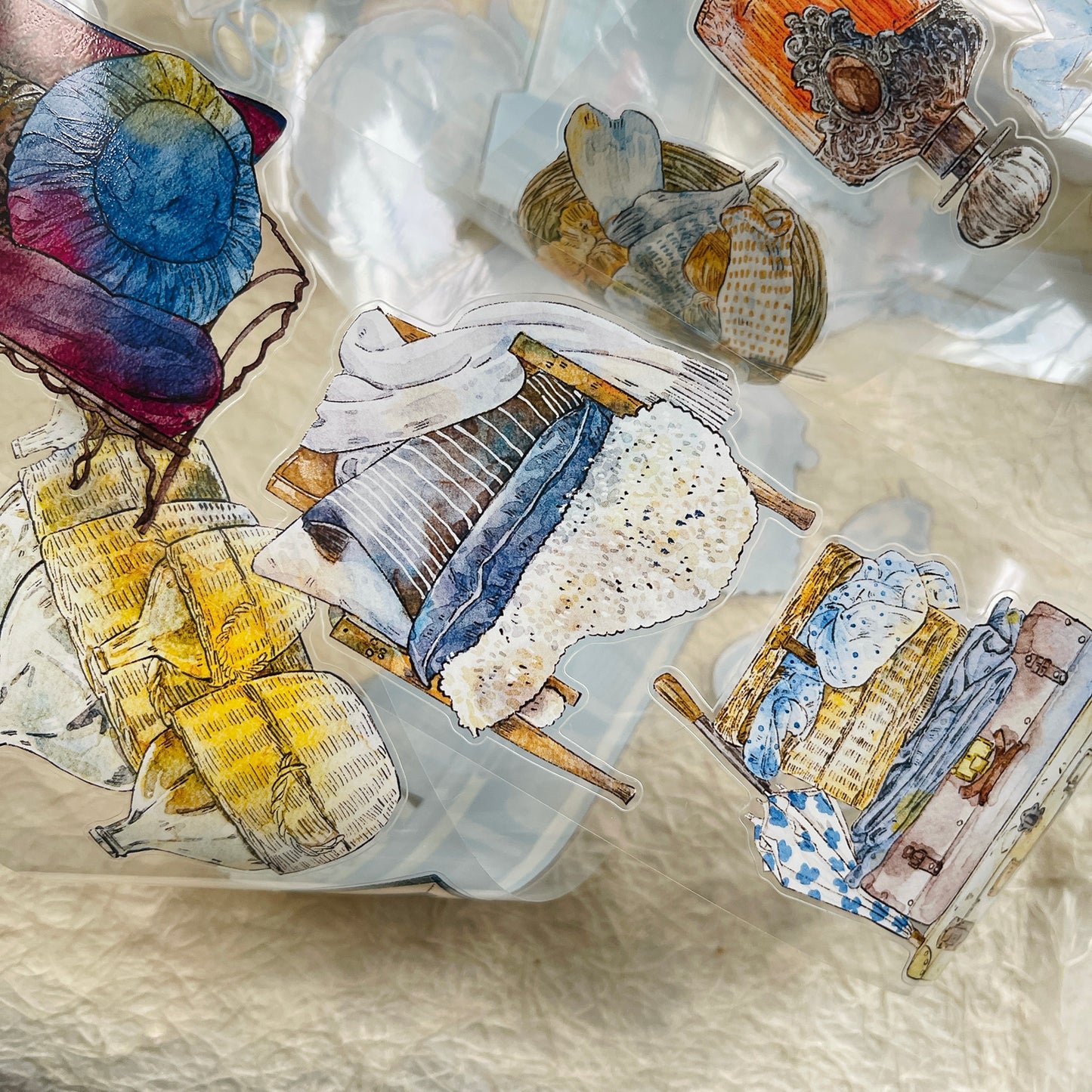 DingDing Vol12【45#Time Imprint】Original Design Pre-Cut Washi/PET Tape Stickers,for Scrapbook Supplies,Journaling,Junk Journal,Bullet Journal,Planner Stickers