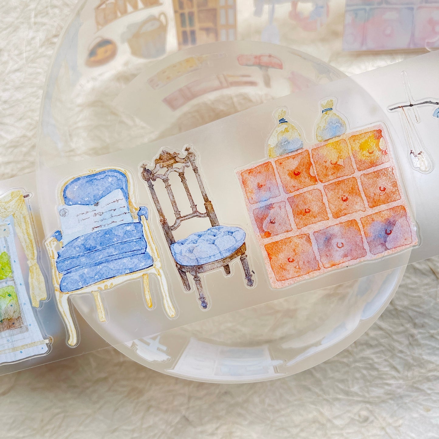 NuNu(DingDing) Vol1【N03 Leave a Blank Space in Life】Salt Style Washi/PET Tape Stickers,for Scrapbook Supplies,Scrapbook Tape Stickers,Junk Journal Supplies