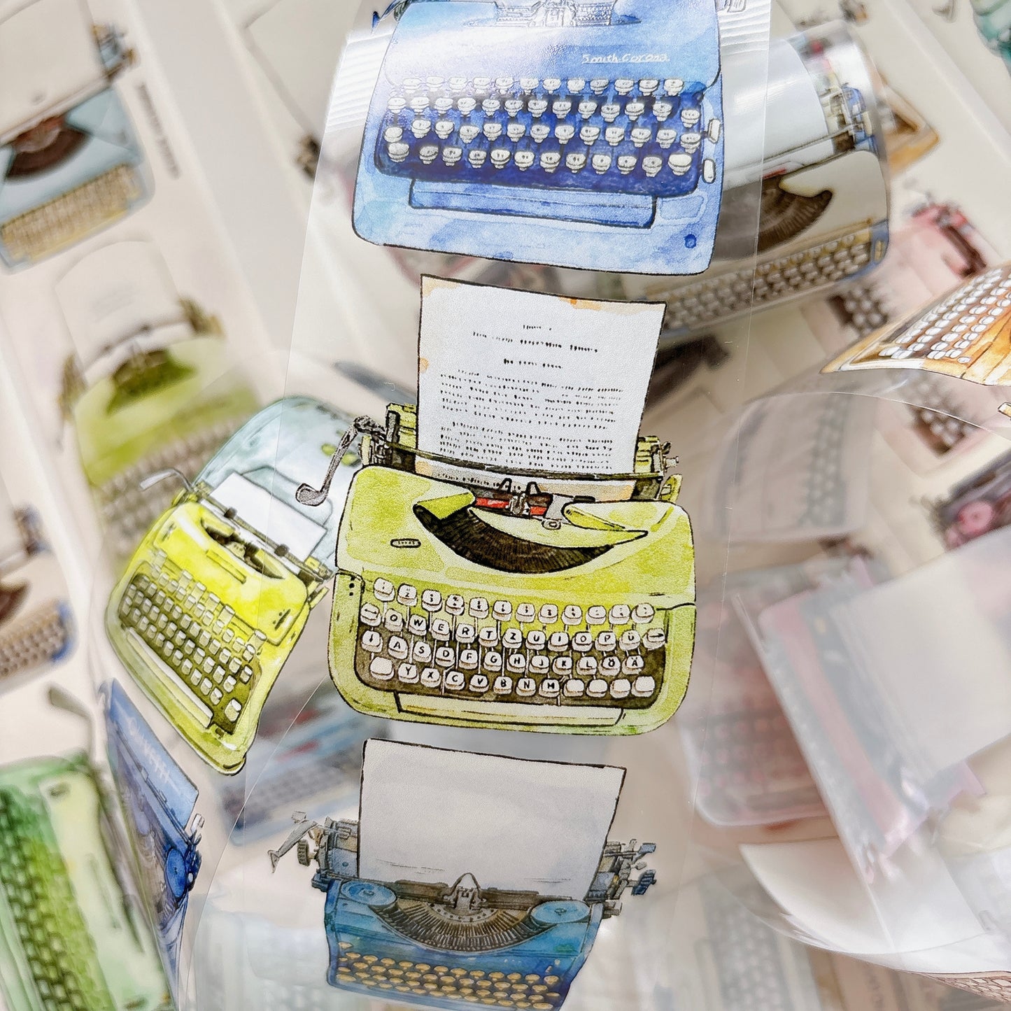 Seahorse Forest Vol11【A64#Tap-tap】Vintage Printer Original Design Pre-Cut Washi/PET Tape Stickers,for Scrapbook Supplies,Junk Journal Supplies