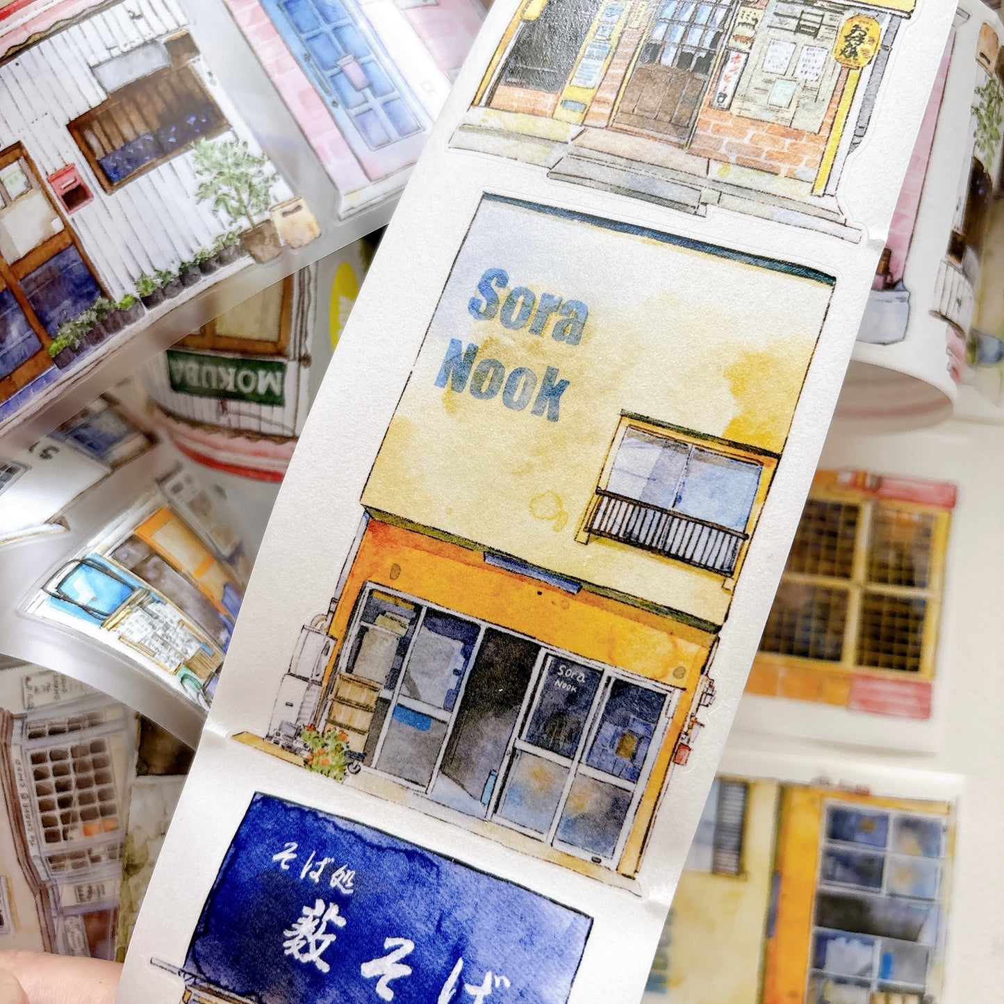 Seahorse Forest Vol11【A60#Shed】Vintage Scene Original Design Pre-Cut Washi/PET Tape Stickers,for Scrapbook Supplies,Junk Journal Supplies
