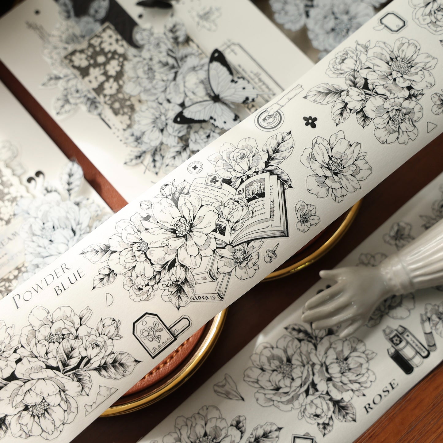 YiEr Vol16【Flower Language Collection】Floral Washi Tape and PET Stickers