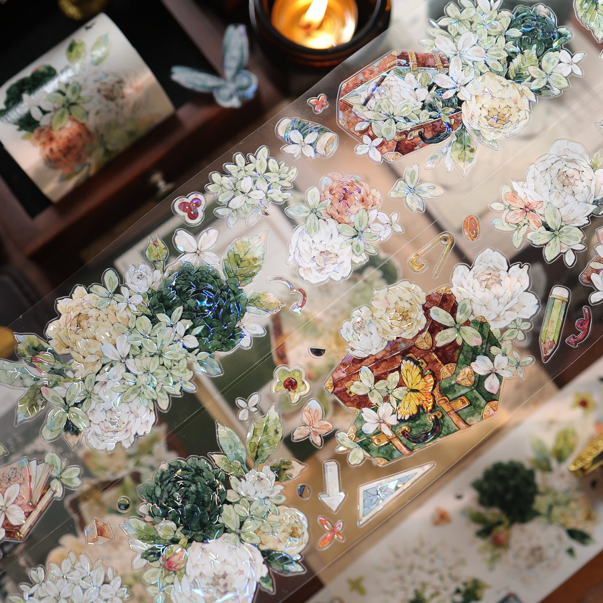 YiEr Vol18【Flower Box】Pre-cut Orginal Design Follower Washi Tape and PET Stickers