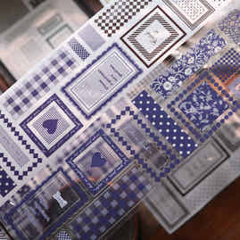 YiEr Vol18【A Brief Sketch】Pre-cut Orginal Design Base Border Washi Tape and PET Stickers