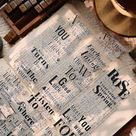 YiEr Vol17【English Quotation】Kiss-cut Text Washi Tape and PET Stickers