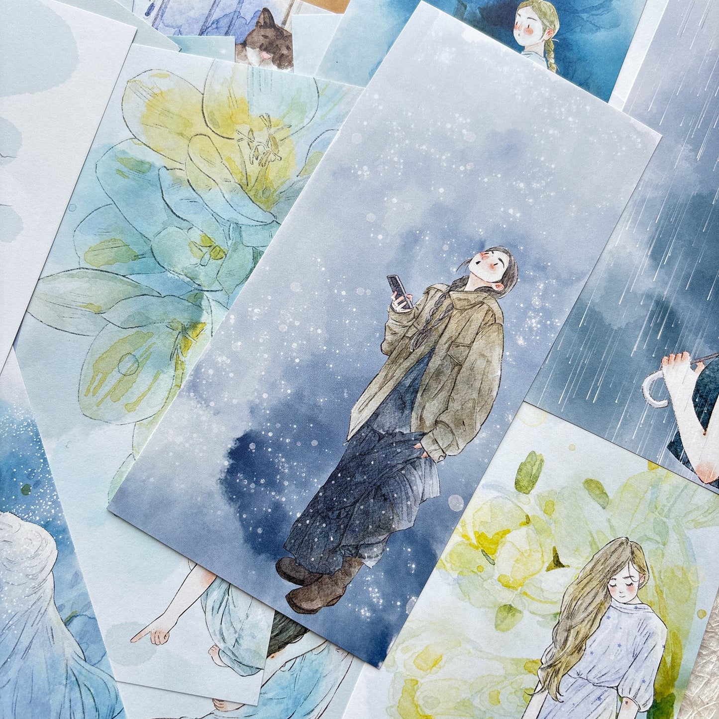 DingDing Vol14 【96 Pcs Rectangular  Sticky Notes With Unique Patterns】,Original Design Bookmark,Card,Gifts for Readers, Page Marker Book Markers for Women Girls Adults Kids