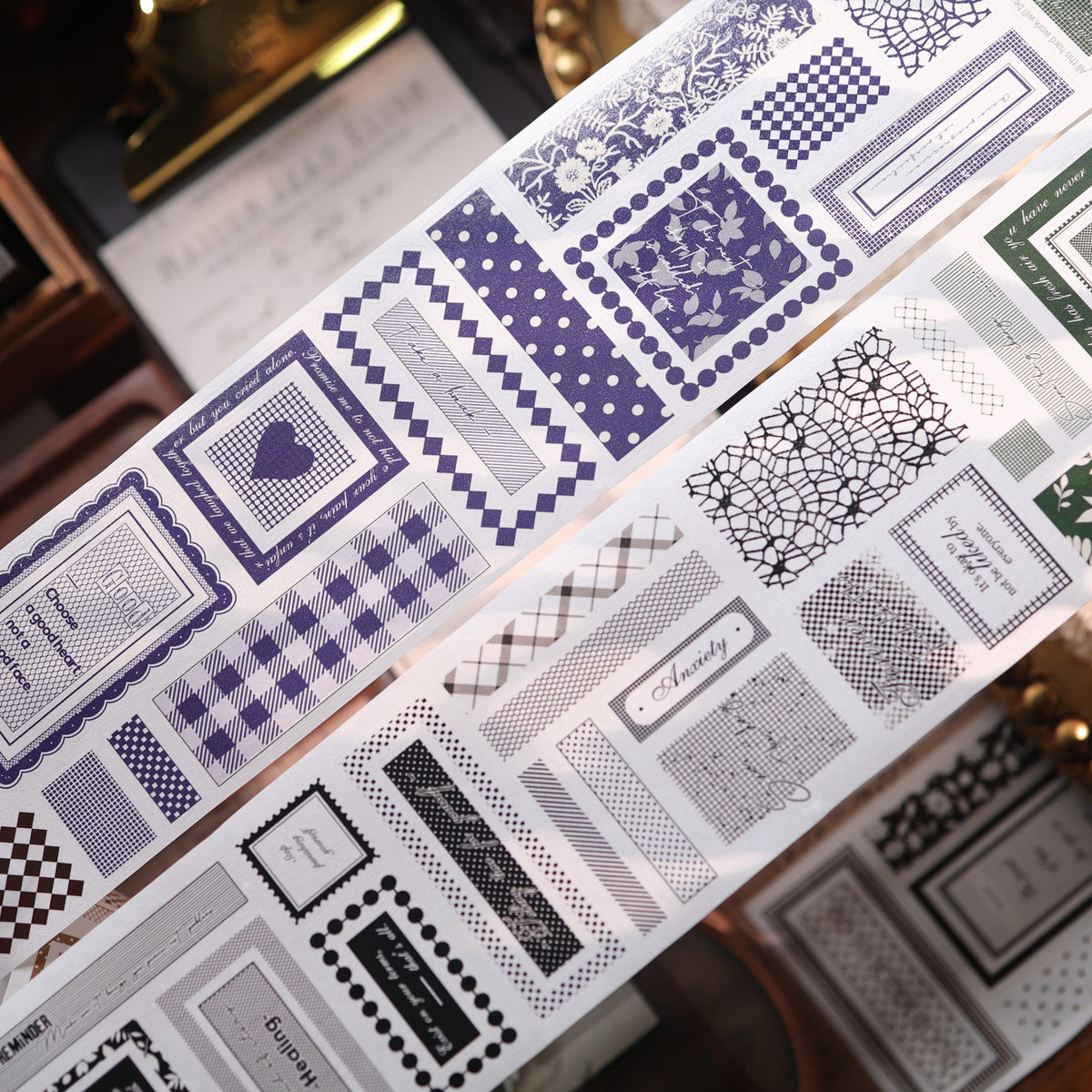 YiEr Vol18【A Brief Sketch】Pre-cut Orginal Design Base Border Washi Tape and PET Stickers