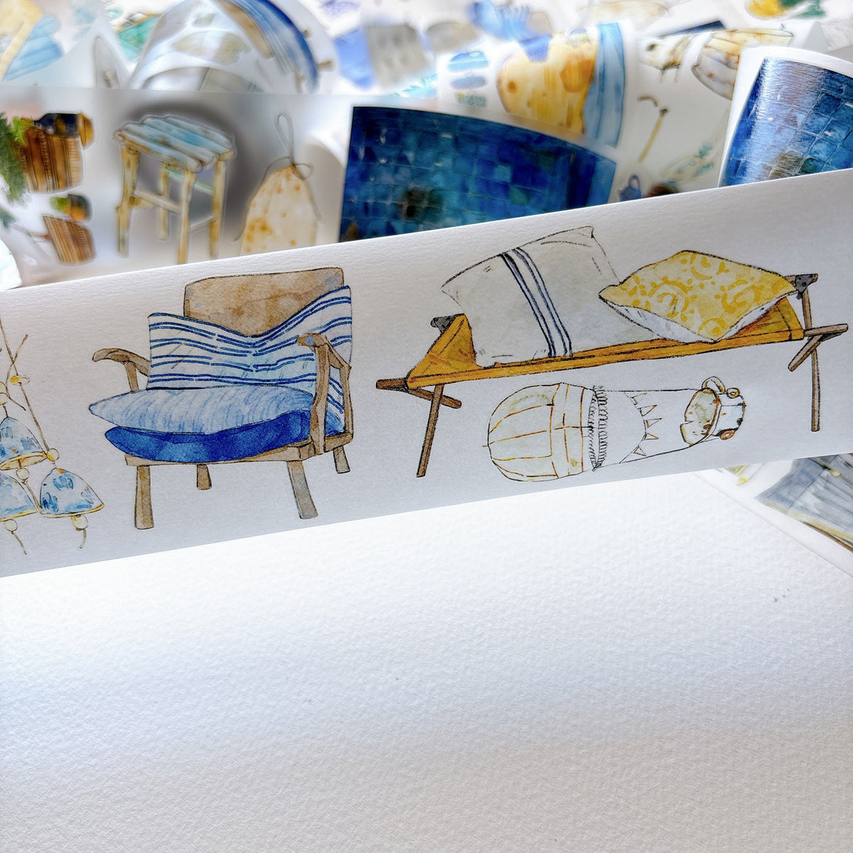 DingDing Vol.17【66#There is a Nest】Original Character Design Vintage Casualness Girl Washi/PET Tape Stickers, for Scrapbook Supplies,Scrapbook Tape Stickers,Junk Journal Supplies