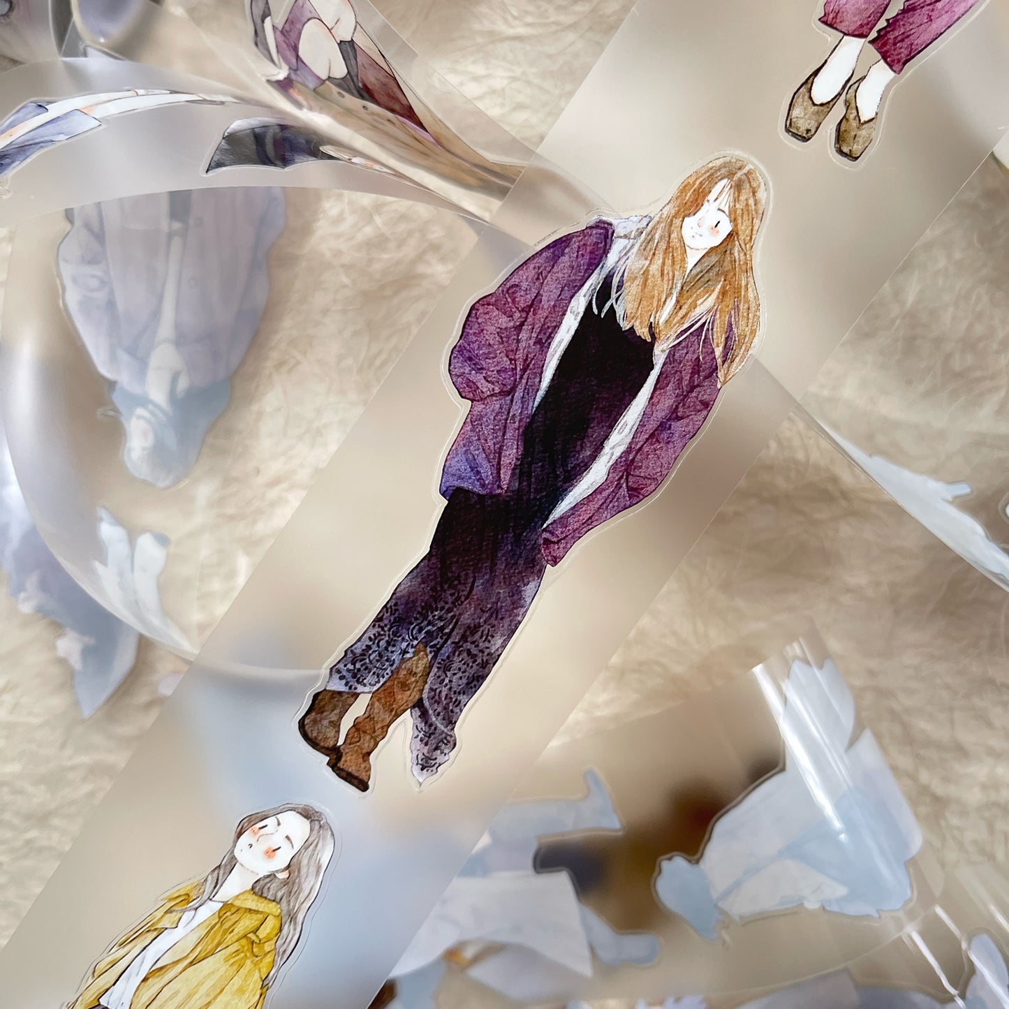 DingDing Vol12【44#Colors of Autumn】Original Design Pre-Cut Washi/PET Tape Stickers,for Scrapbook Supplies,Journaling,Junk Journal,Bullet Journal,Planner Stickers