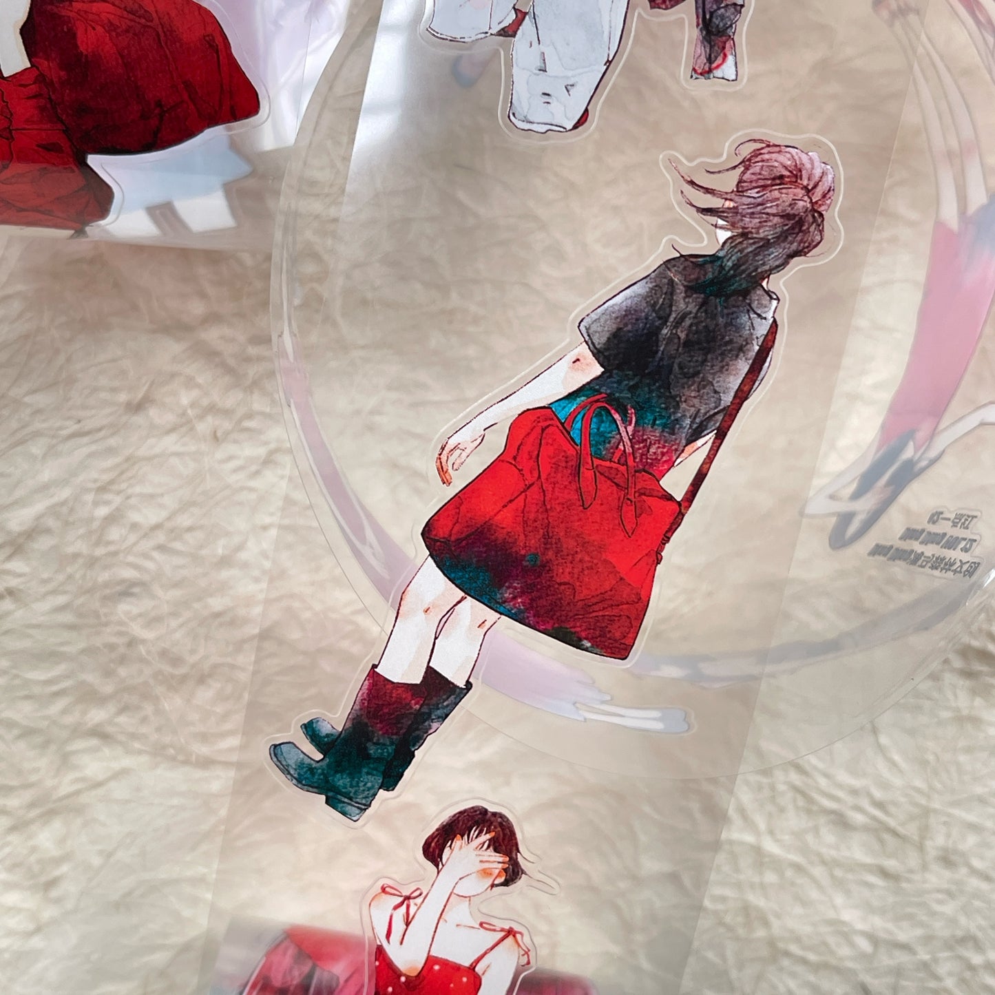 DingDing Vol12【42#A Little Red】Original Design Pre-Cut Washi/PET Tape Stickers,for Scrapbook Supplies,Journaling,Junk Journal,Bullet Journal,Planner Stickers