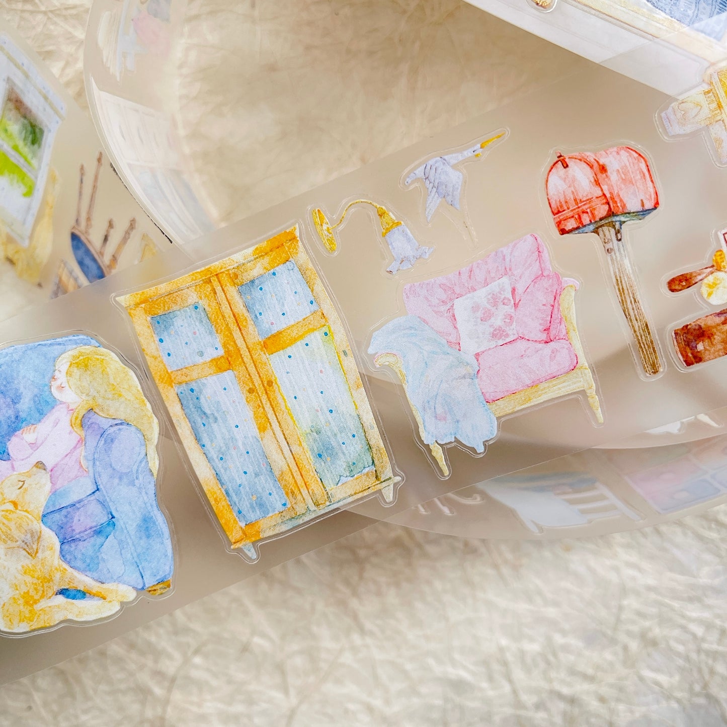 NuNu(DingDing) Vol1【N03 Leave a Blank Space in Life】Salt Style Washi/PET Tape Stickers,for Scrapbook Supplies,Scrapbook Tape Stickers,Junk Journal Supplies