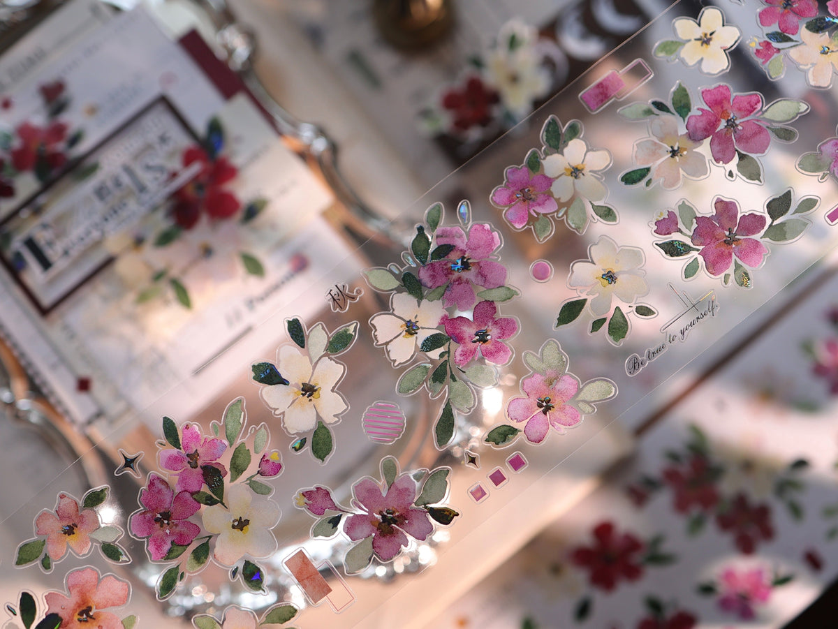 YiEr Vol18【Monet's Garden】Pre-cut Orginal Design Little Follower Washi Tape and PET Stickers