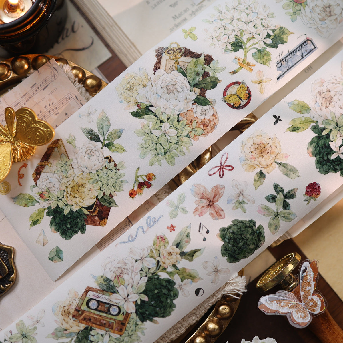 YiEr Vol18【Flower Box】Pre-cut Orginal Design Follower Washi Tape and PET Stickers