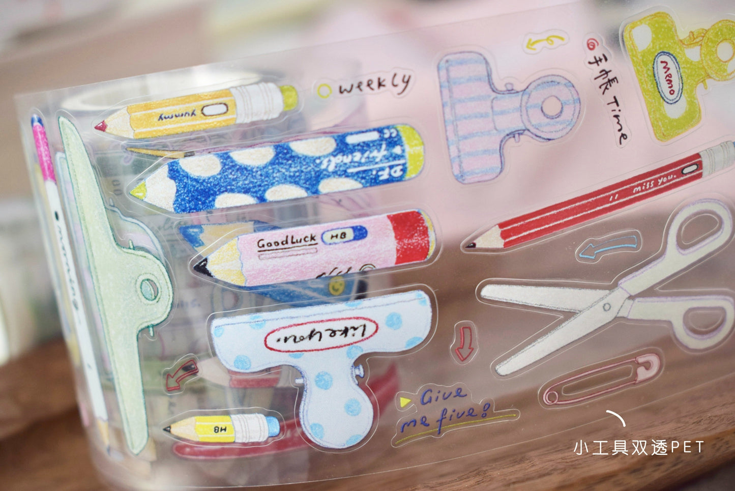 Dover Original【Colorful Pencils Small Things】Salt-style Cute Pre-cut Washi Tape Sticker