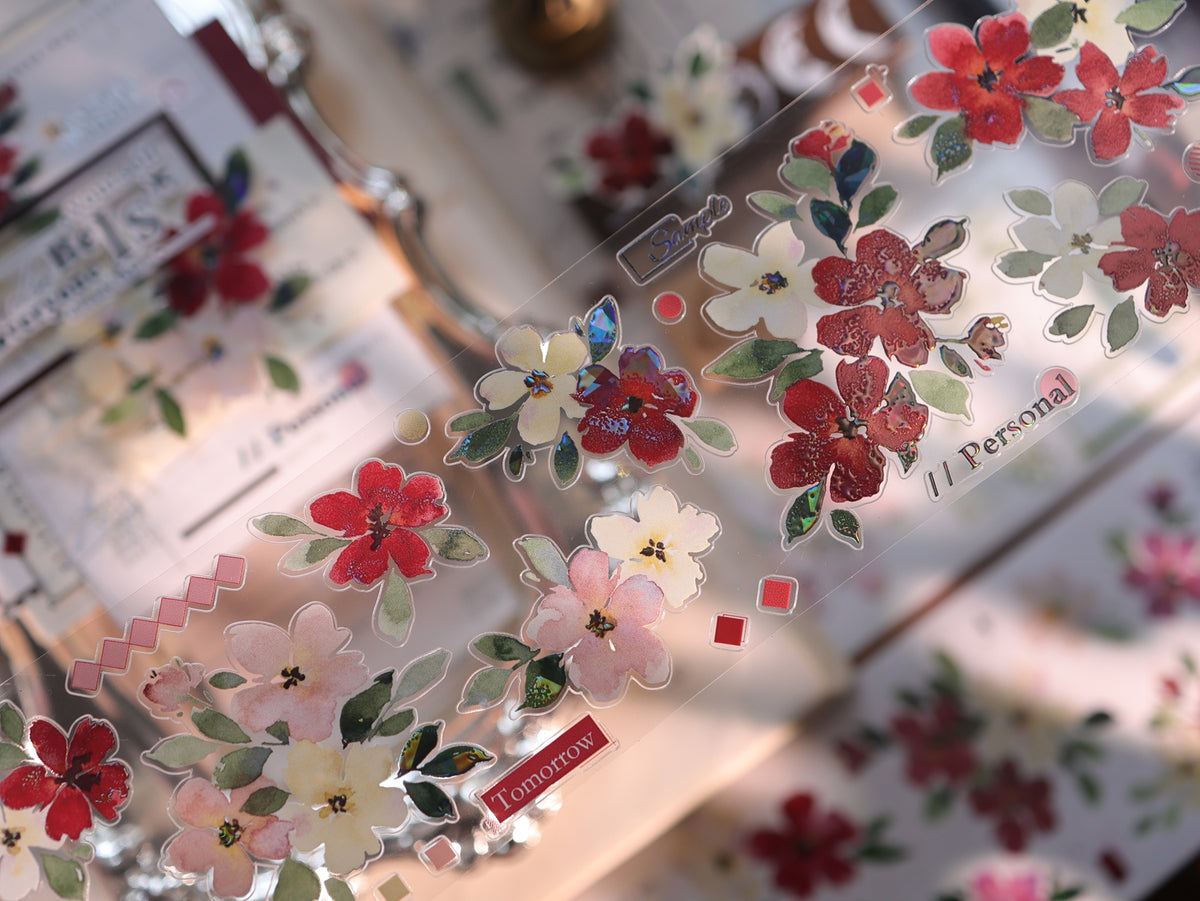 YiEr Vol18【Monet's Garden】Pre-cut Orginal Design Little Follower Washi Tape and PET Stickers