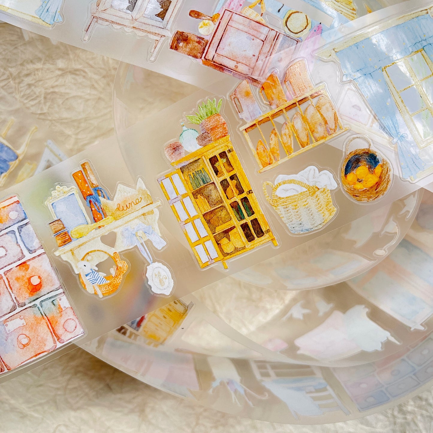 NuNu(DingDing) Vol1【N03 Leave a Blank Space in Life】Salt Style Washi/PET Tape Stickers,for Scrapbook Supplies,Scrapbook Tape Stickers,Junk Journal Supplies