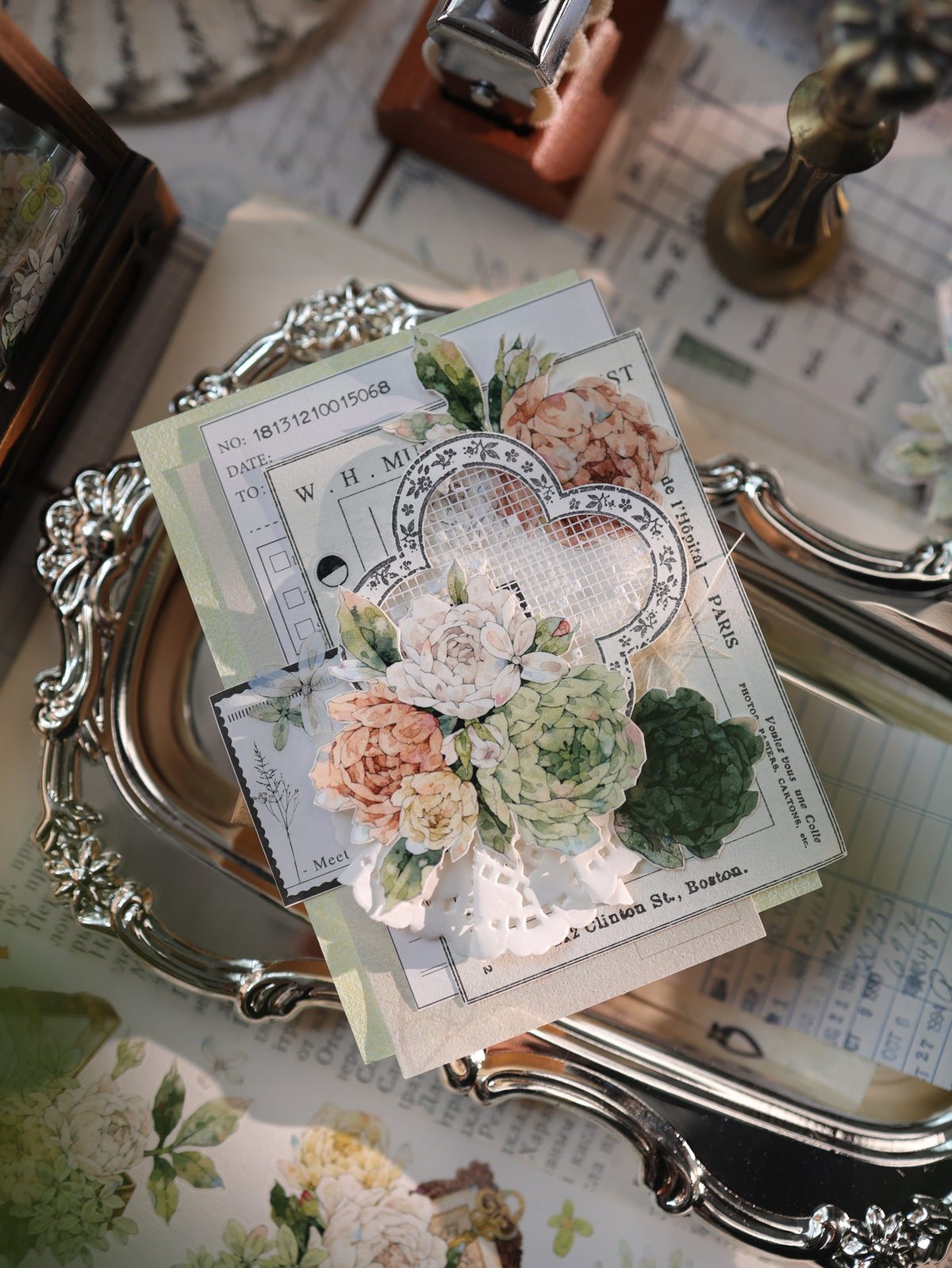 YiEr Vol18【Flower Box】Pre-cut Orginal Design Follower Washi Tape and PET Stickers