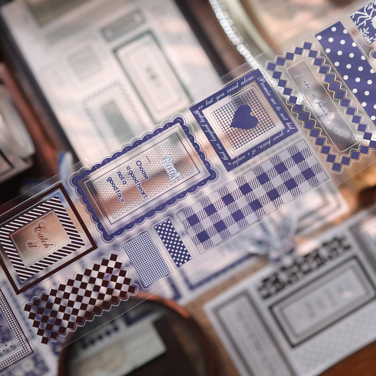 YiEr Vol18【A Brief Sketch】Pre-cut Orginal Design Base Border Washi Tape and PET Stickers