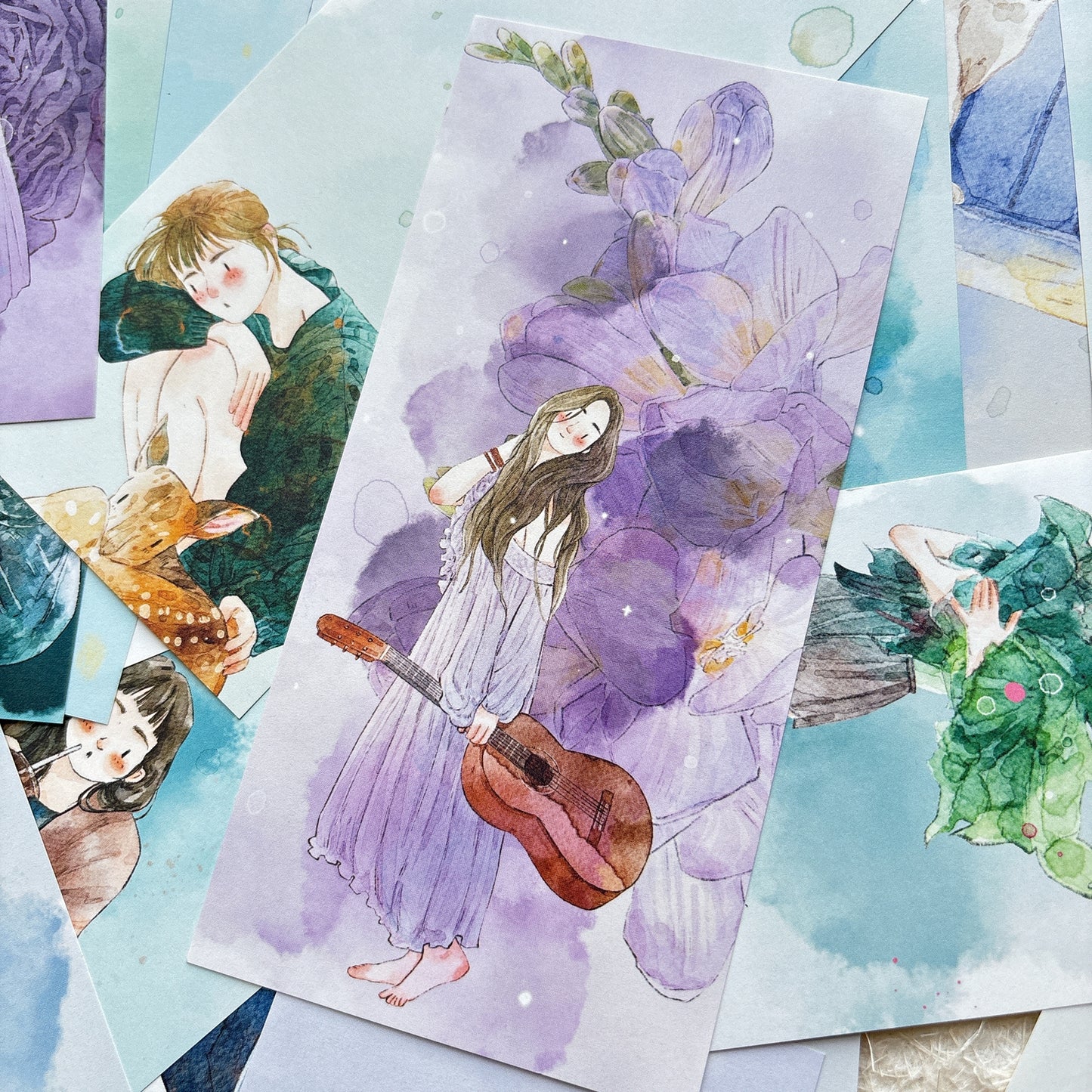 DingDing Vol14 【96 Pcs Rectangular  Sticky Notes With Unique Patterns】,Original Design Bookmark,Card,Gifts for Readers, Page Marker Book Markers for Women Girls Adults Kids