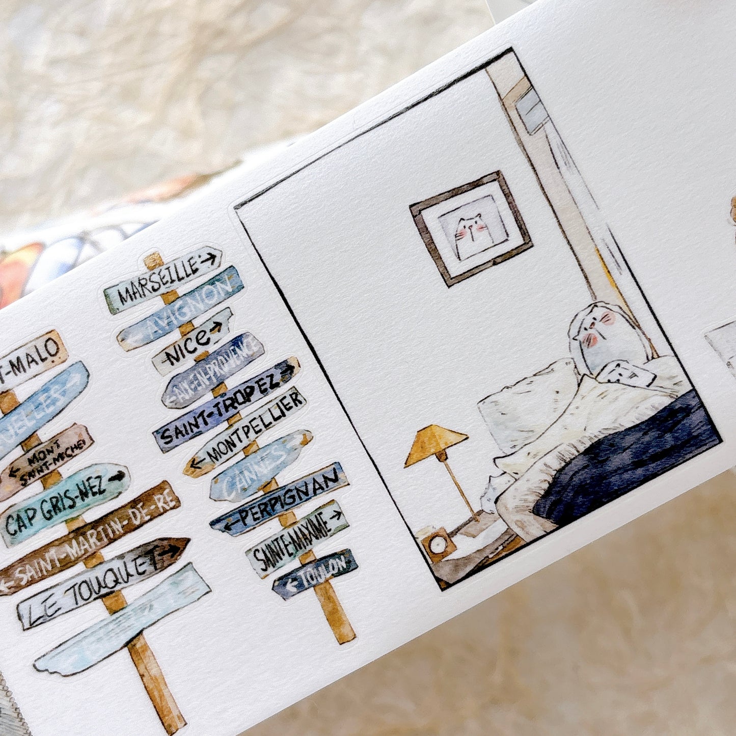 Seahorse Forest Vol11【A66#Anecdotes from Coast】Vintage Scene Original Design Pre-Cut Washi/PET Tape Stickers,for Scrapbook Supplies,Junk Journal Supplies