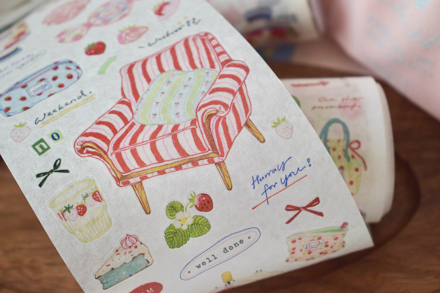 Dover Original【Colorful Pencils Small Things】Salt-style Cute Pre-cut Washi Tape Sticker