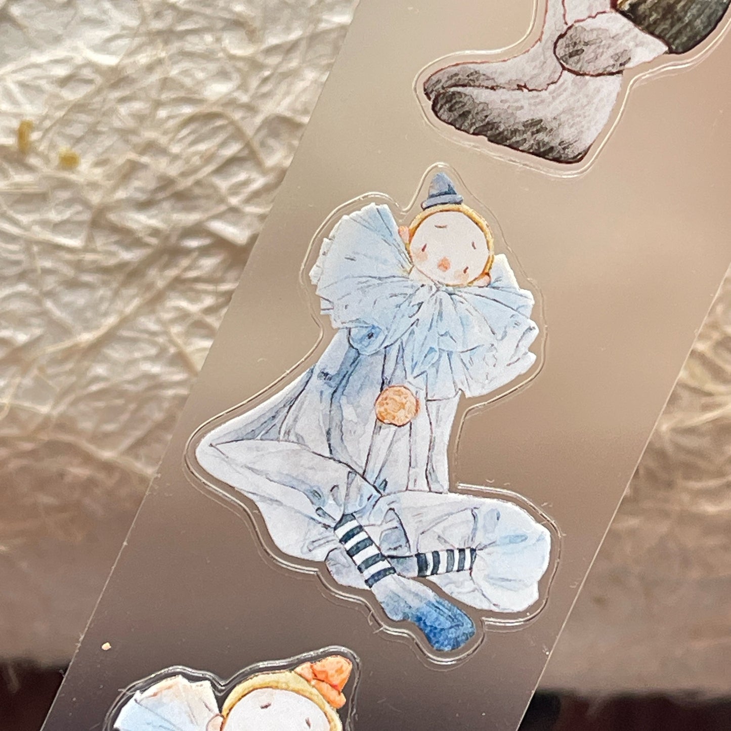 DingDing Vol13【46#Ragdoll】Kiss-cut Washi Pet Tape,Original Vintage Design for Scrapbooks Supplies,Junk Journal,Planner Stickers