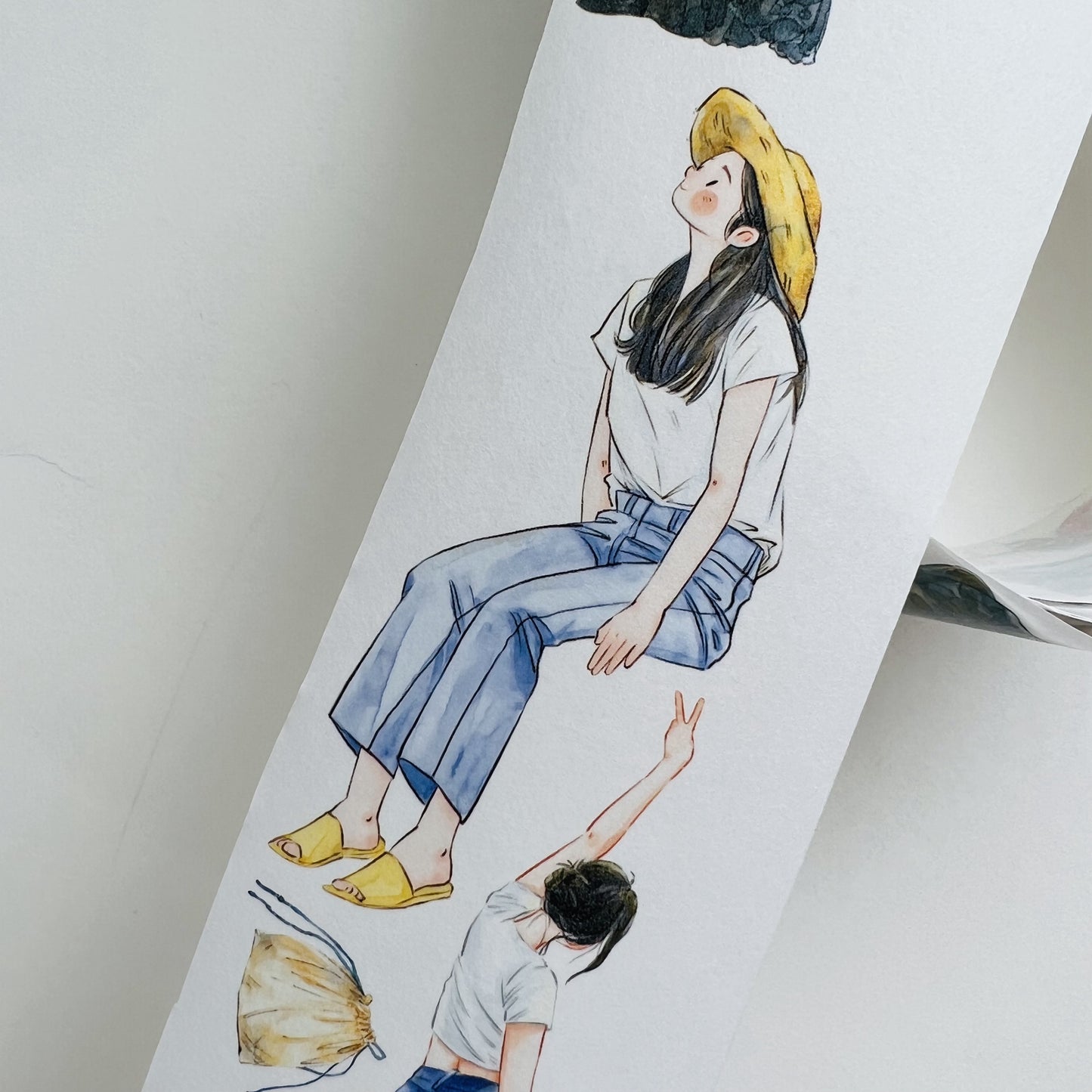 DingDing Vol3【10#Small Journey】Original Character Design Vintage Casualness Girl Washi PET Tape