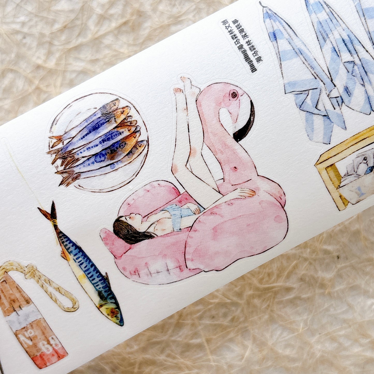 Seahorse Forest Vol11【A66#Anecdotes from Coast】Vintage Scene Original Design Pre-Cut Washi/PET Tape Stickers,for Scrapbook Supplies,Junk Journal Supplies