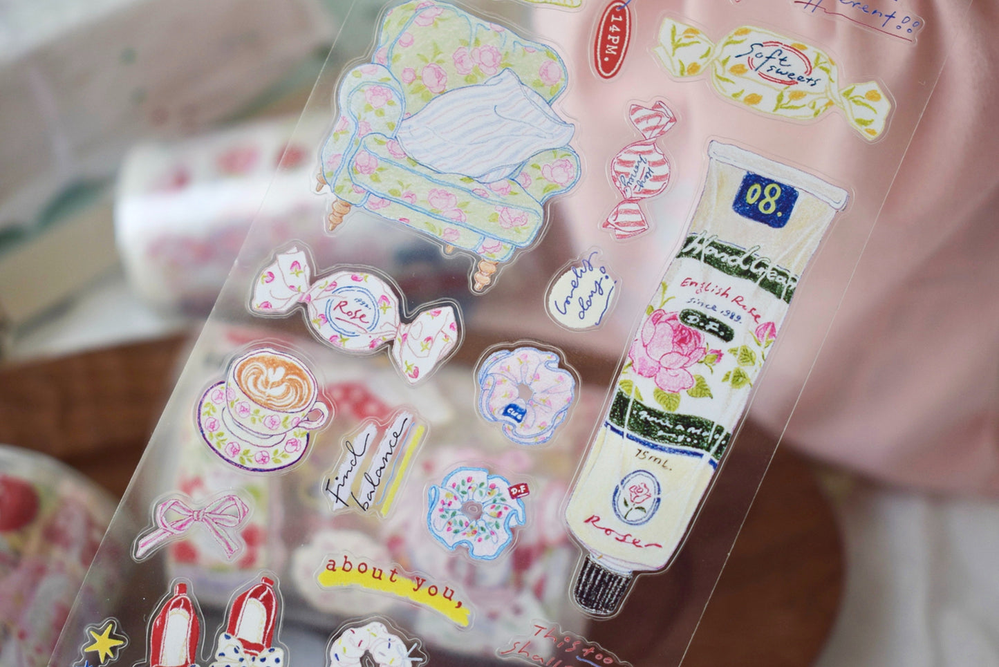 Dover Original【Colorful Pencils Small Things】Salt-style Cute Pre-cut Washi Tape Sticker