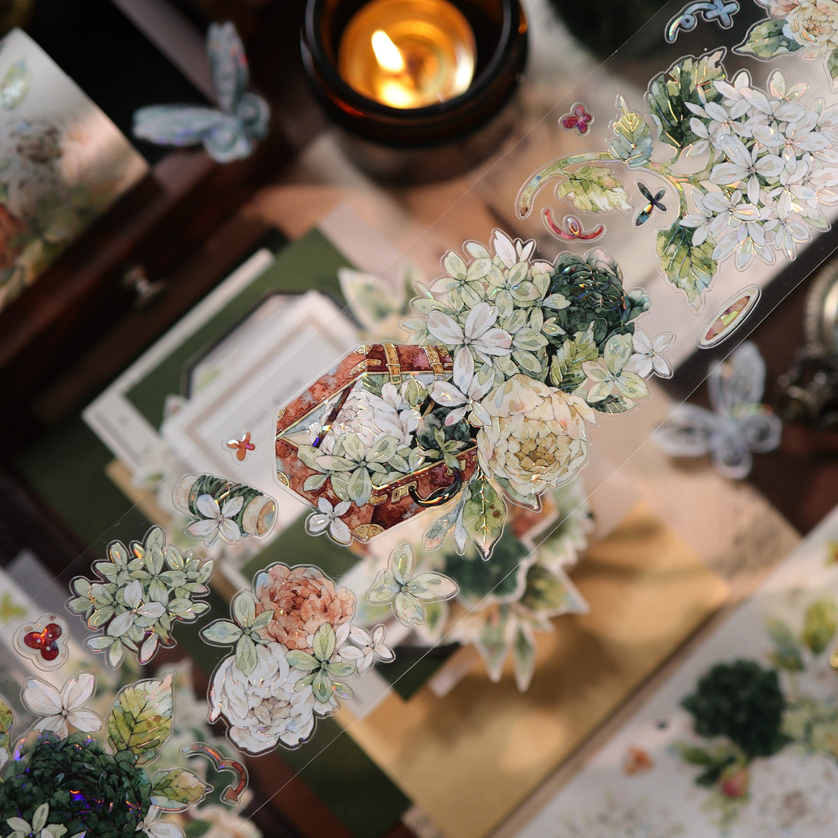 YiEr Vol18【Flower Box】Pre-cut Orginal Design Follower Washi Tape and PET Stickers