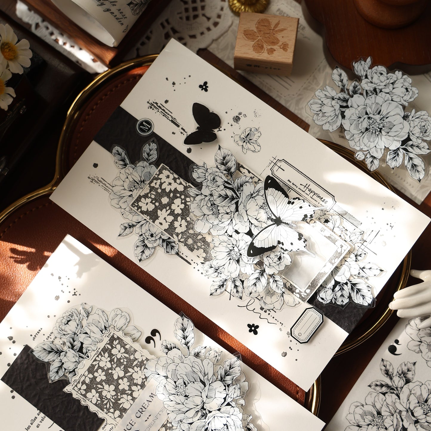 YiEr Vol16【Flower Language Collection】Floral Washi Tape and PET Stickers