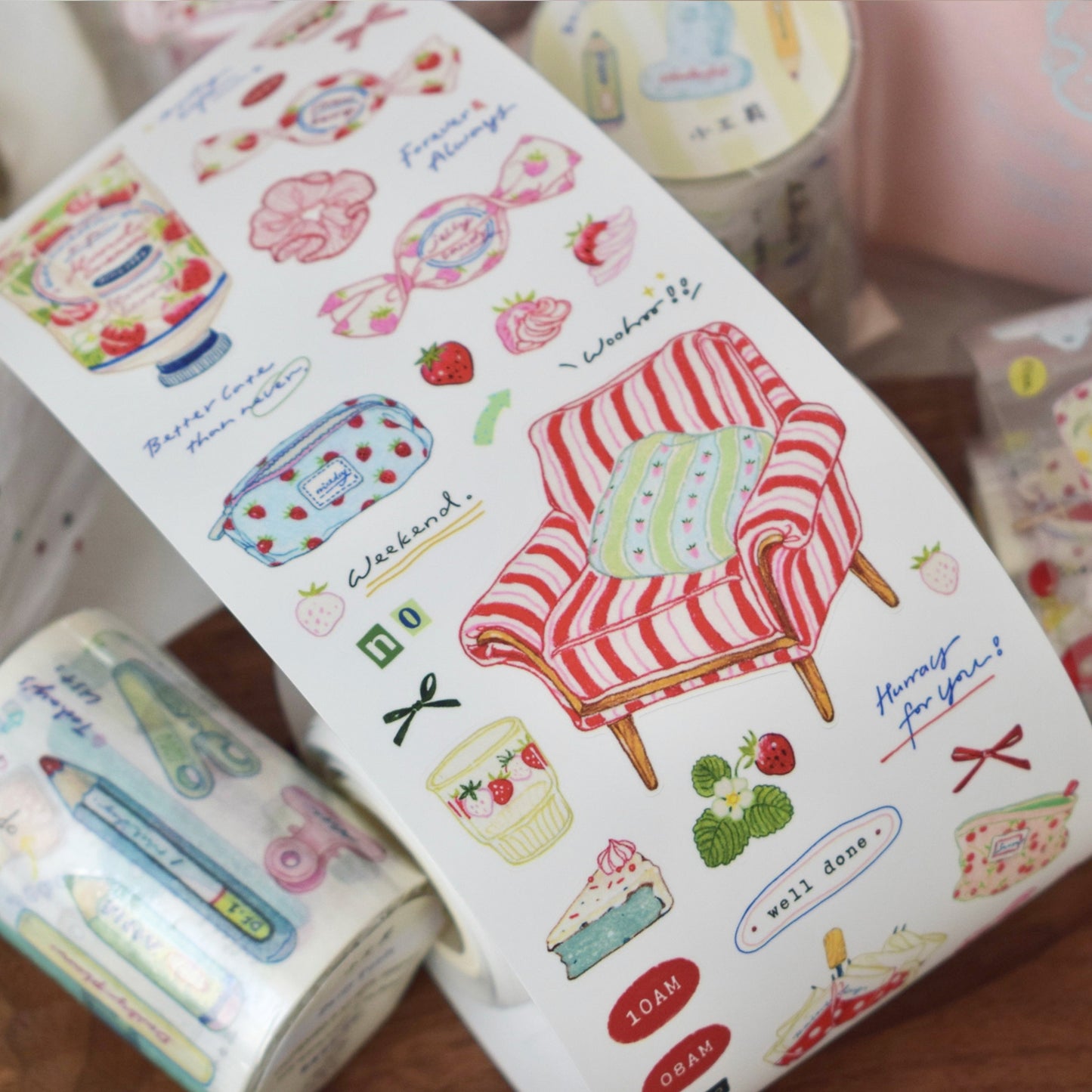Dover Original【Colorful Pencils Small Things】Salt-style Cute Pre-cut Washi Tape Sticker