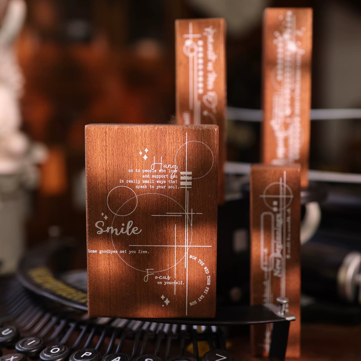 YiEr Vol17【Base Stamp】Imported Maple Red Rubber and Maple Wood Stamp