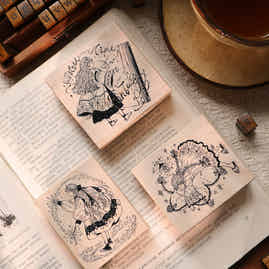 YiEr Vol17【Magical Girl】Imported Maple Red Rubber and Maple Wood Stamp