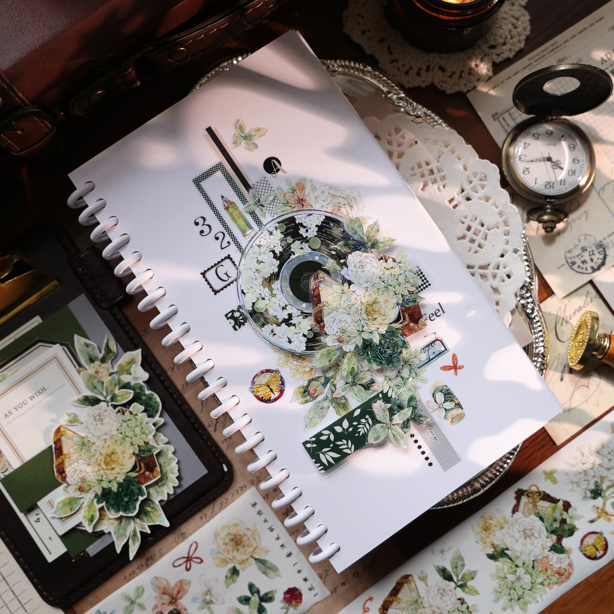 YiEr Vol18【Flower Box】Pre-cut Orginal Design Follower Washi Tape and PET Stickers