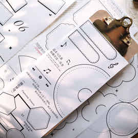 YiEr Vol17【Base Border】Kiss-cut Magazine-Style Layout Backgroud Washi Tape and PET Stickers