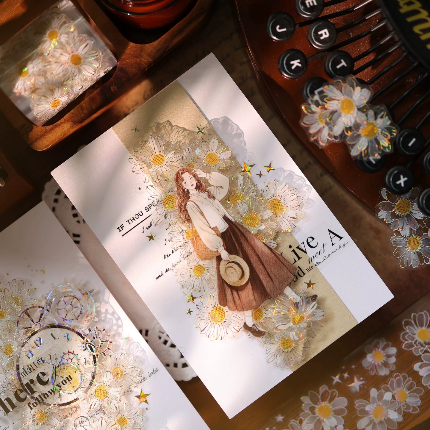 YiEr Vol17【Air Garden】Kiss-cut Floral Washi Tape and PET Stickers