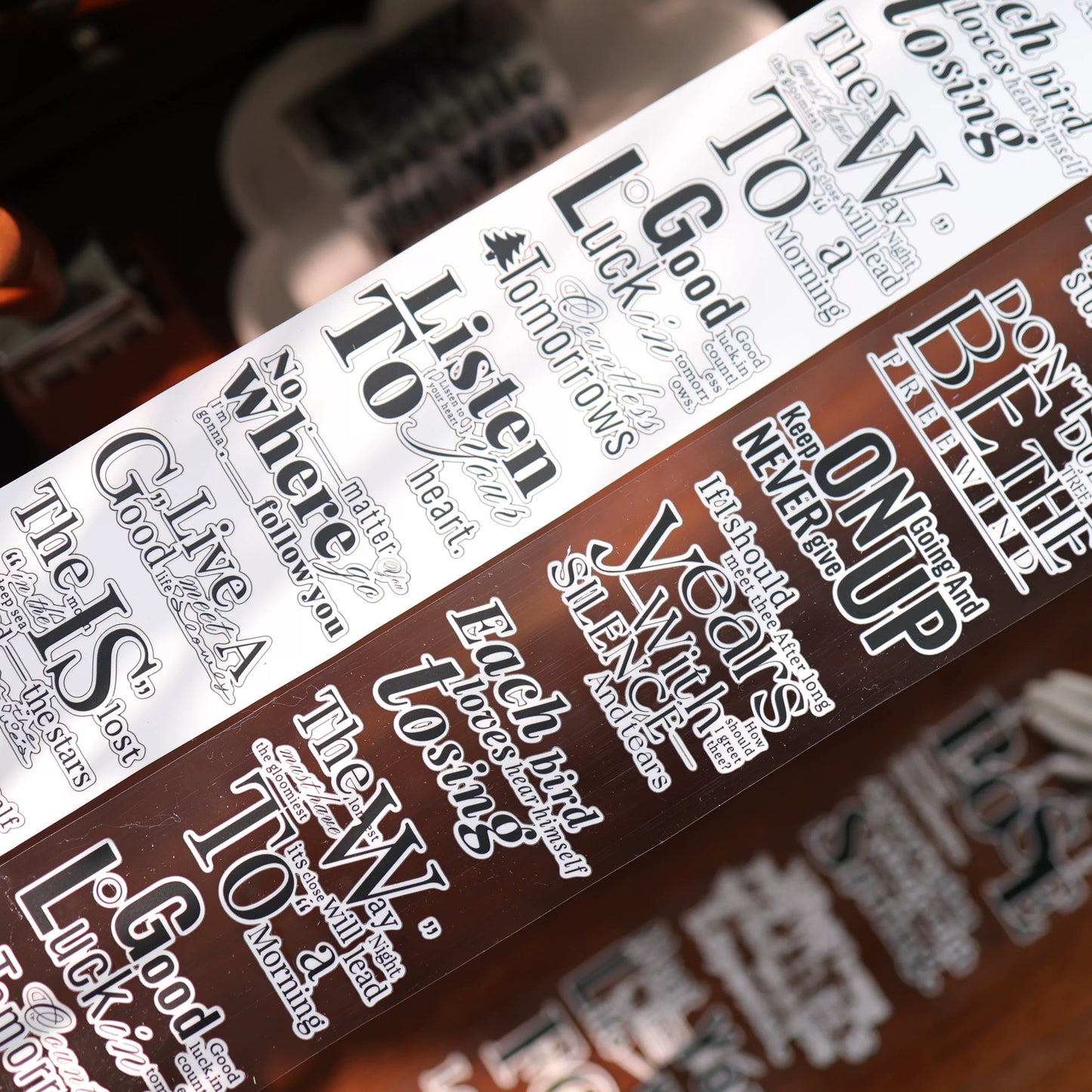 YiEr Vol17【English Quotation】Kiss-cut Text Washi Tape and PET Stickers