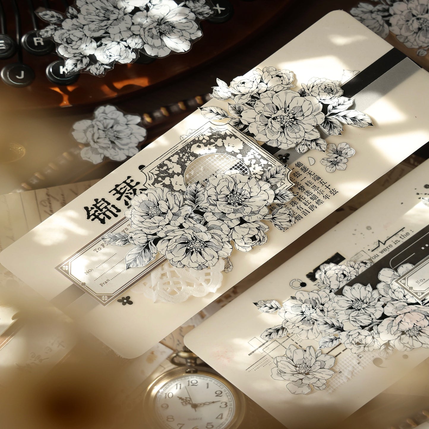 YiEr Vol16【Flower Language Collection】Floral Washi Tape and PET Stickers