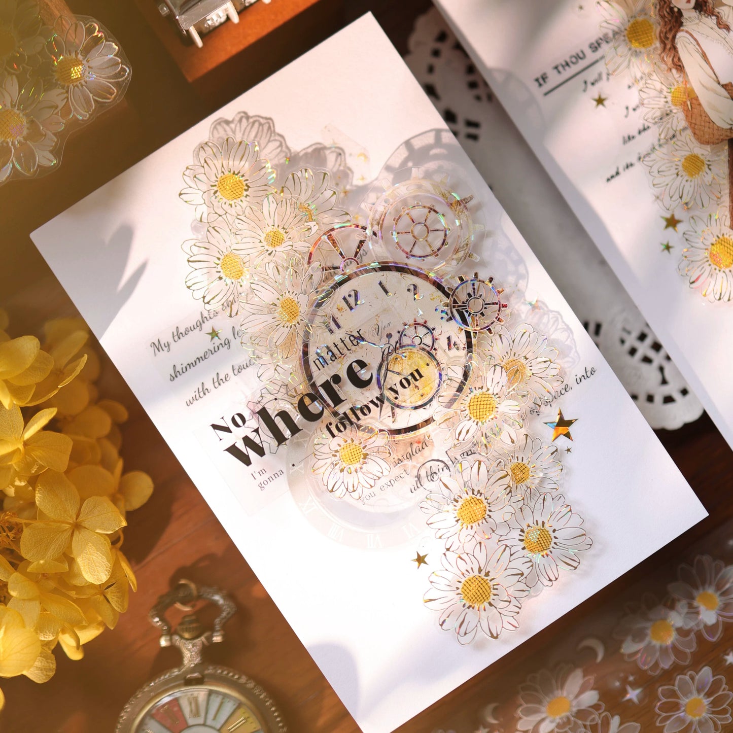 YiEr Vol17【Air Garden】Kiss-cut Floral Washi Tape and PET Stickers