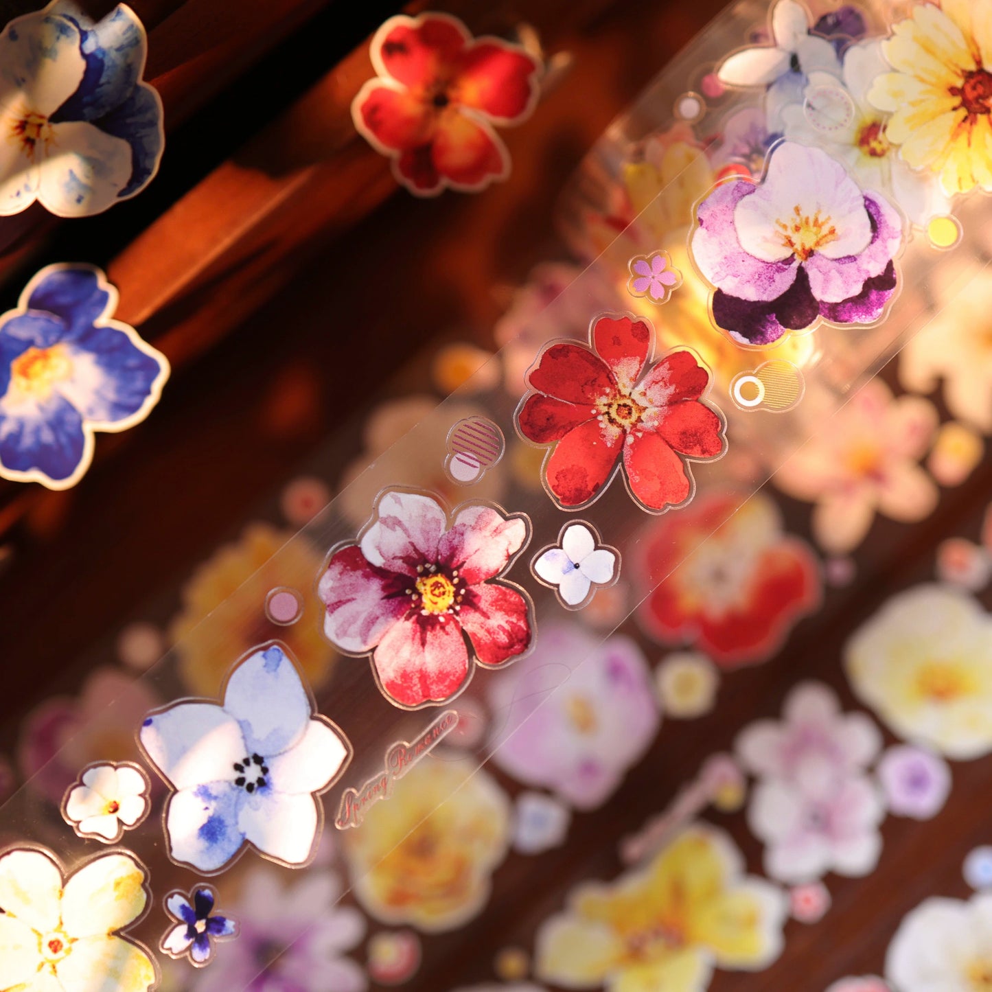 YiEr Vol17【Colorful Strips】Kiss-cut Floral Washi Tape and PET Stickers