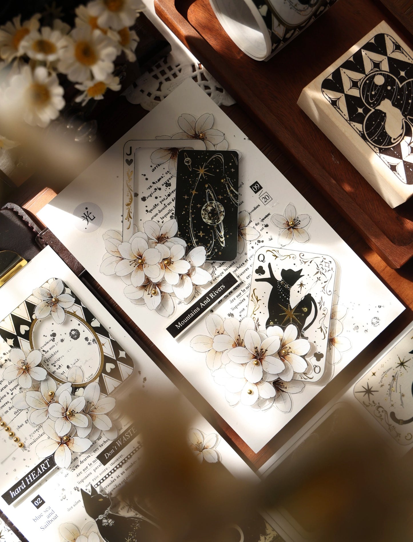 YiEr Vol16【Background Stamp】Imported Maple Red Rubber and Maple Wood Stamp