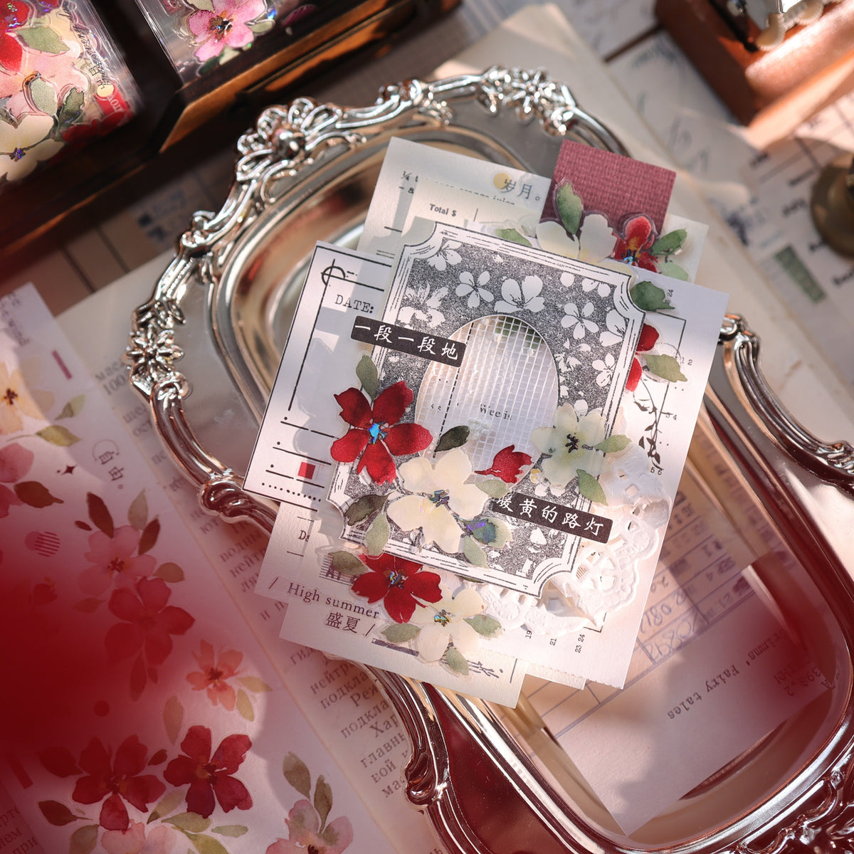 YiEr Vol18【Monet's Garden】Pre-cut Orginal Design Little Follower Washi Tape and PET Stickers