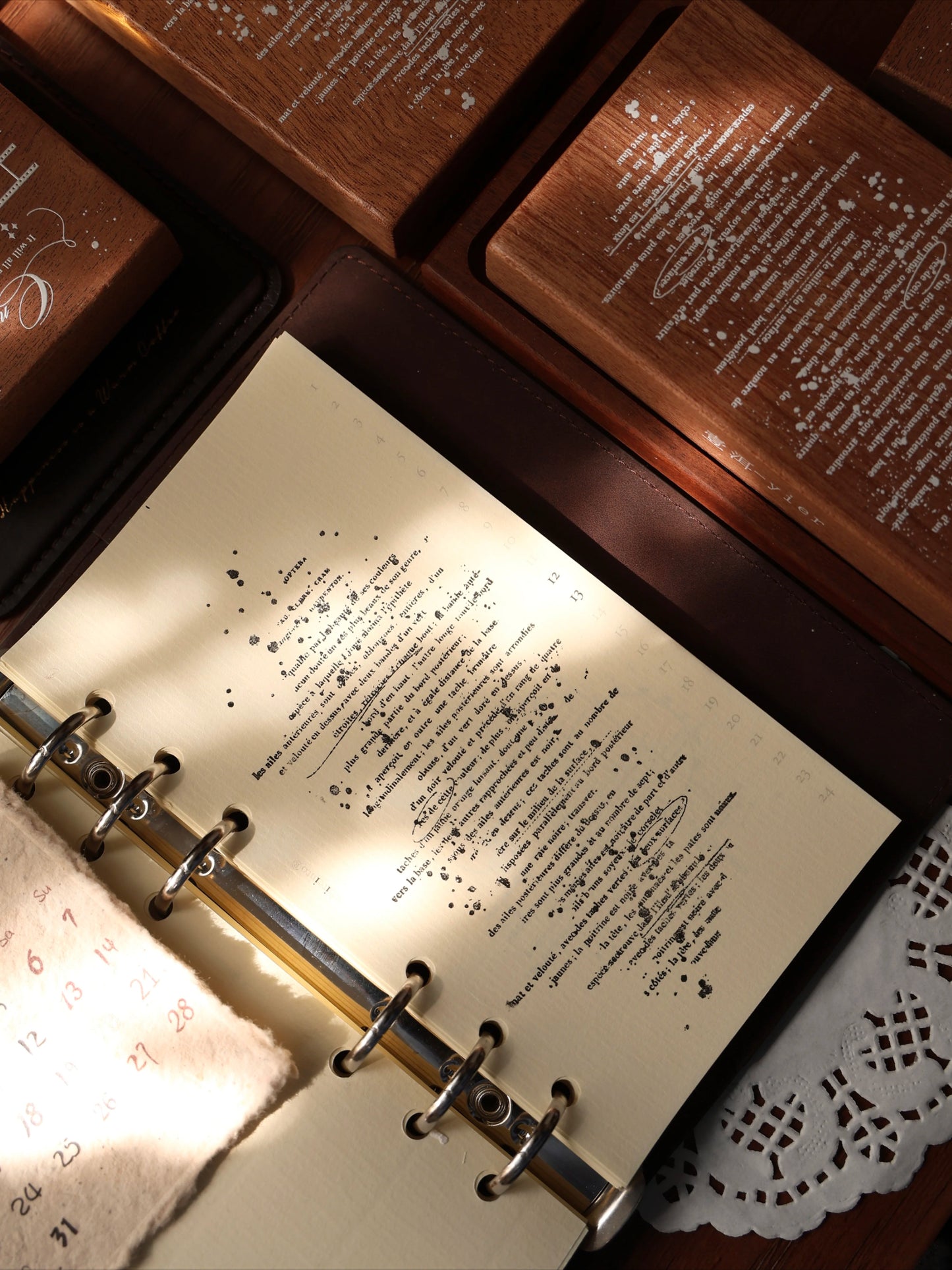 YiEr Vol16【Background Stamp】Imported Maple Red Rubber and Maple Wood Stamp