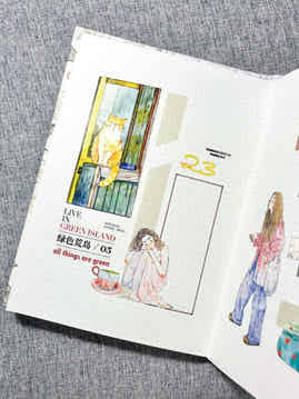 DingDing Washi Tape Set-2 Rolls(52+54) Washi/PET Tape Stickers,Original Designs,Fashion Characters Figures for Scrapbooks Supplies,Journaling,Junk Journal,Bullet Journals,Planners